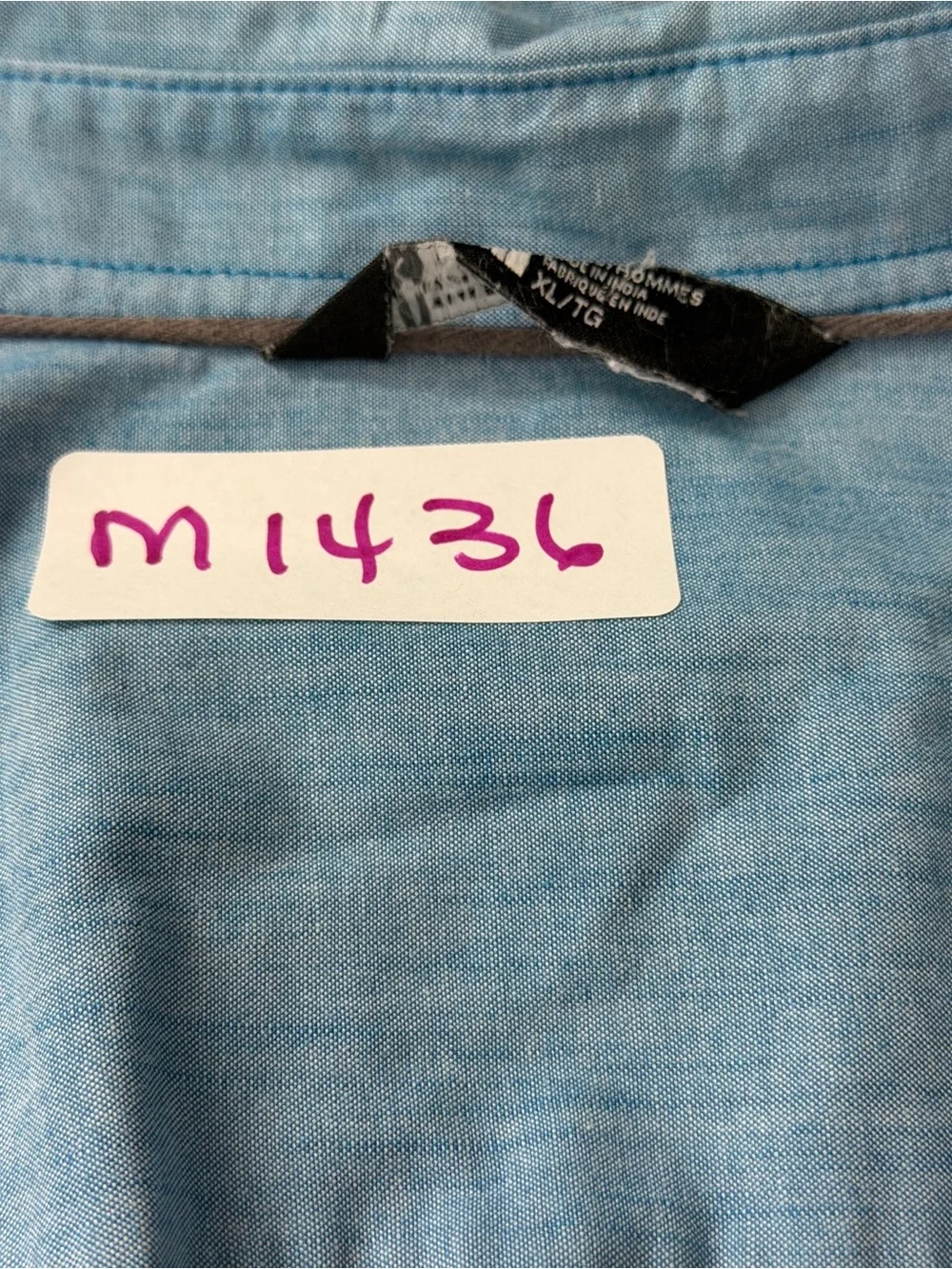 The North Face Men's Light Blue Short-Sleeve Button-Down Shirt